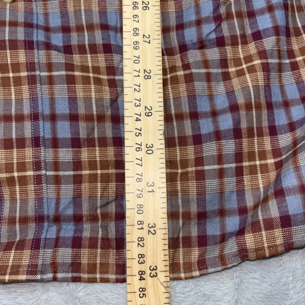 Duck Head Houser Plaid Cotton Wool Sport Shirt Saddle Brown NWT Long Sleeve‎ Lg